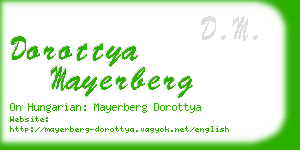 dorottya mayerberg business card